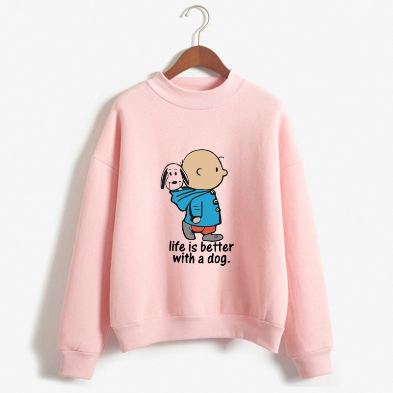 Cute Snoopy Pink Sweatshirt